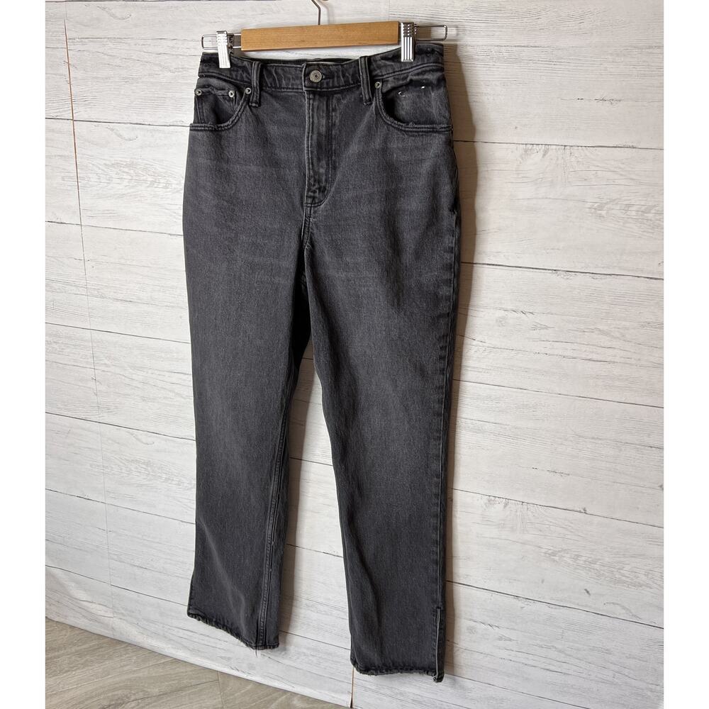 Abercrombie & Fitch Jeans Womens SZ 28/6 Black The 90's Straight Ultra High Rise - Picture 5 of 16